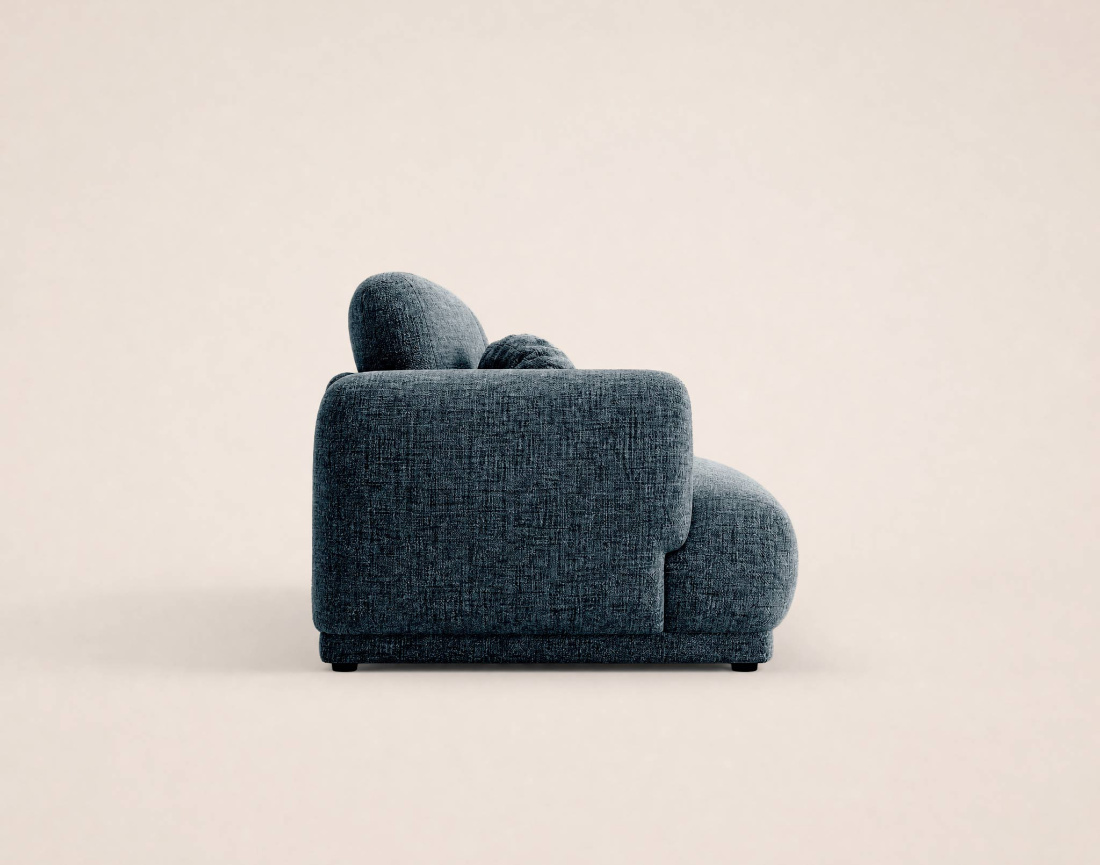 Canapé droit PIETRO 3 places en tissu texturé | Best Mobilier