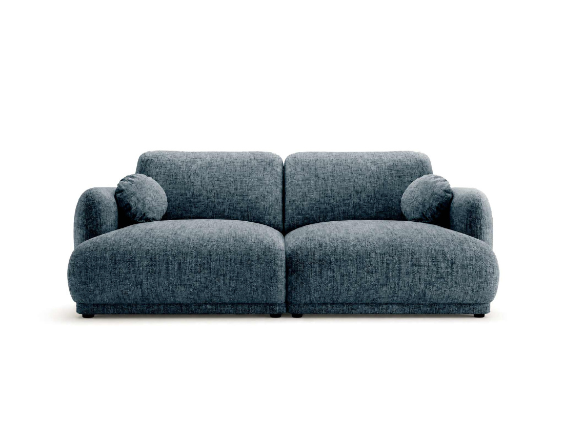 Canapé droit PIETRO 3 places en tissu texturé | Best Mobilier