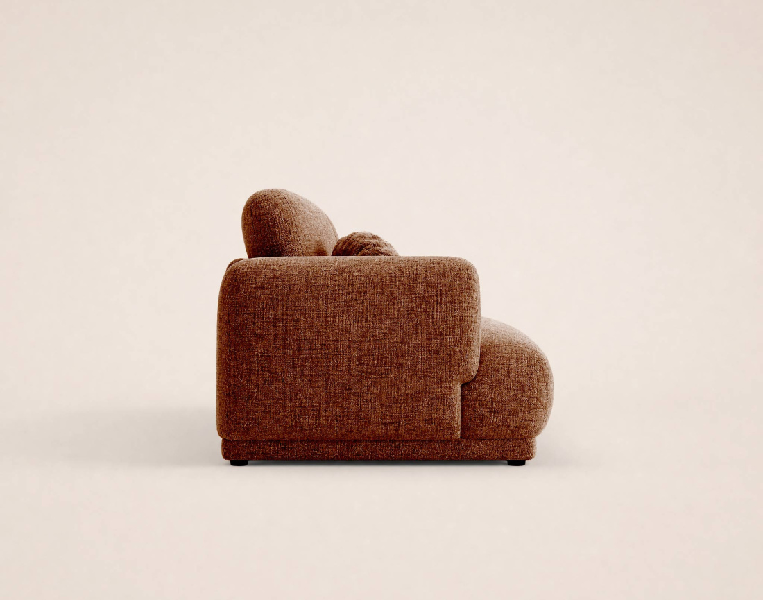 Canapé droit PIETRO 3 places en tissu texturé | Best Mobilier