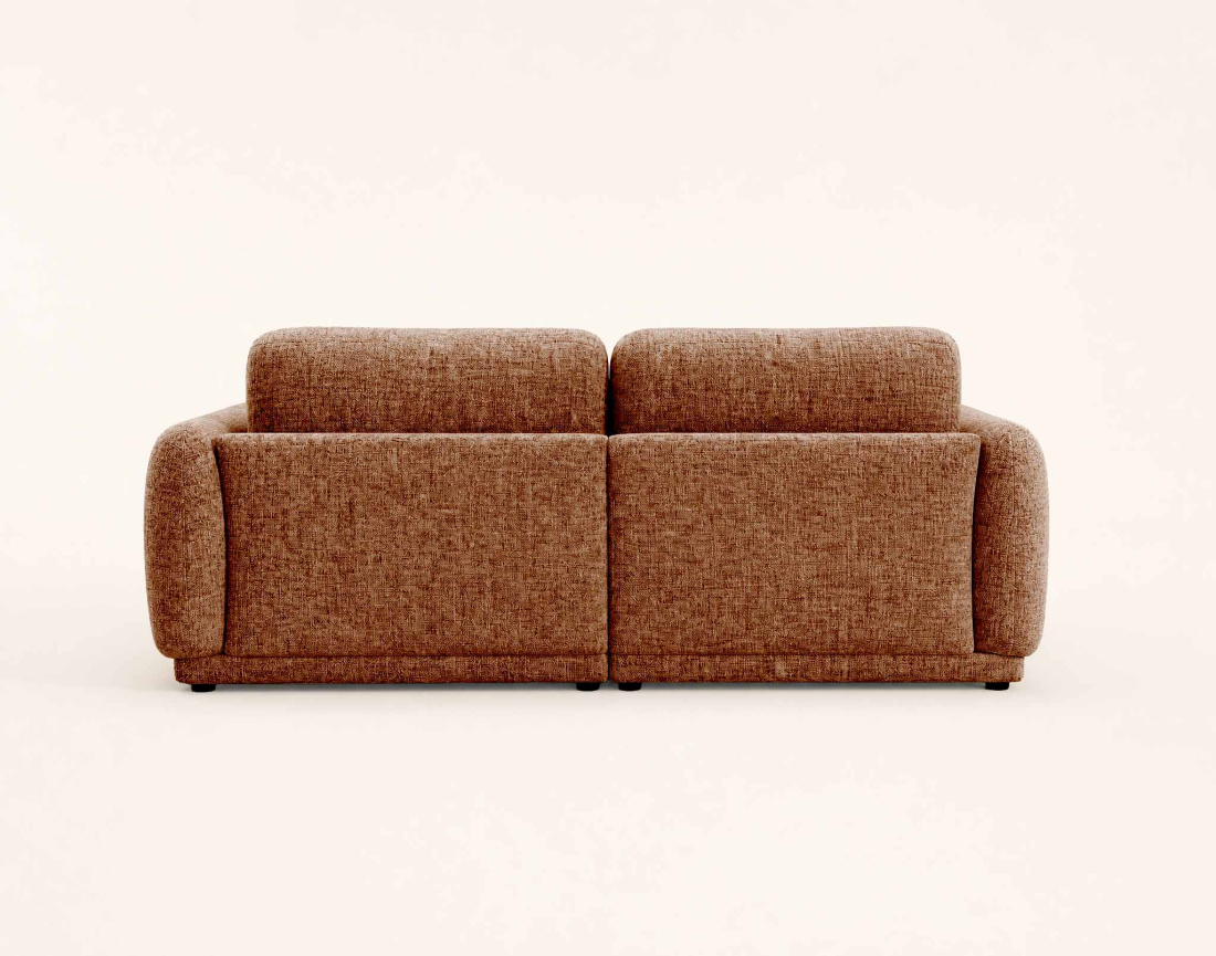 Canapé droit PIETRO 3 places en tissu texturé | Best Mobilier