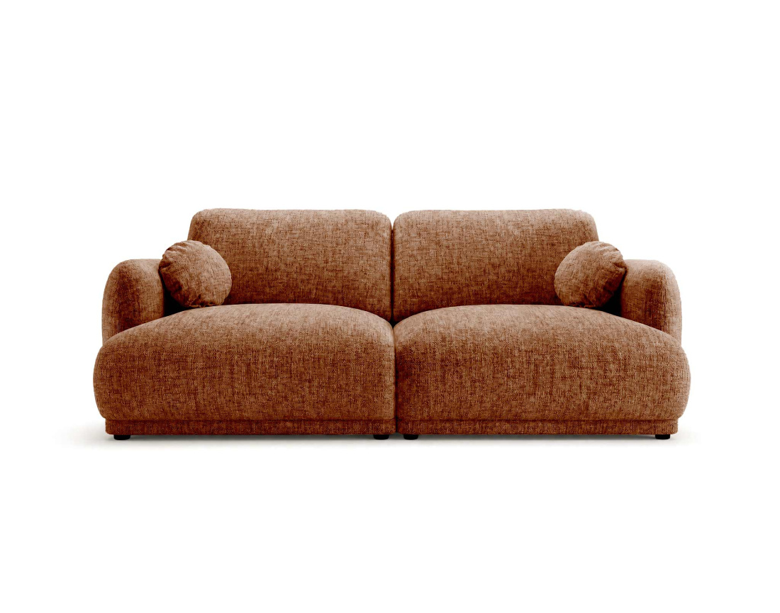 Canapé droit PIETRO 3 places en tissu texturé | Best Mobilier