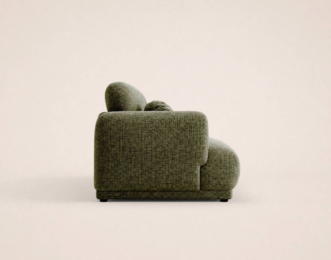 Canapé droit PIETRO 3 places en tissu texturé | Best Mobilier