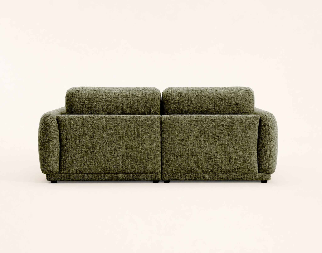 Canapé droit PIETRO 3 places en tissu texturé | Best Mobilier