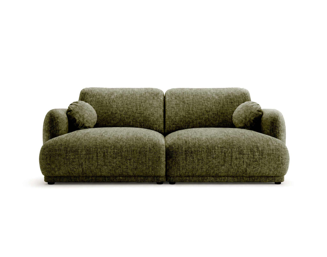 Canapé droit PIETRO 3 places en tissu texturé | Best Mobilier
