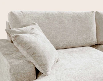 Canapé PIVOINE d'angle ouvert gauche 4 places convertible coffre tissu texturé | Best Mobilier