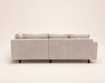 Canapé GABIN d'angle droit 5 places en velours texturé | Best Mobilier