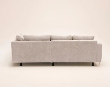 Canapé GABIN d'angle droit 5 places en velours texturé | Best Mobilier