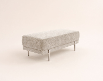 Pouf GABIN en velours texturé | Best Mobilier