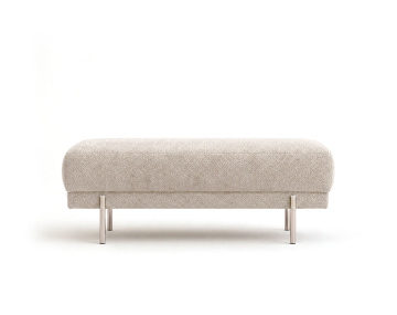 Pouf GABIN en velours texturé | Best Mobilier