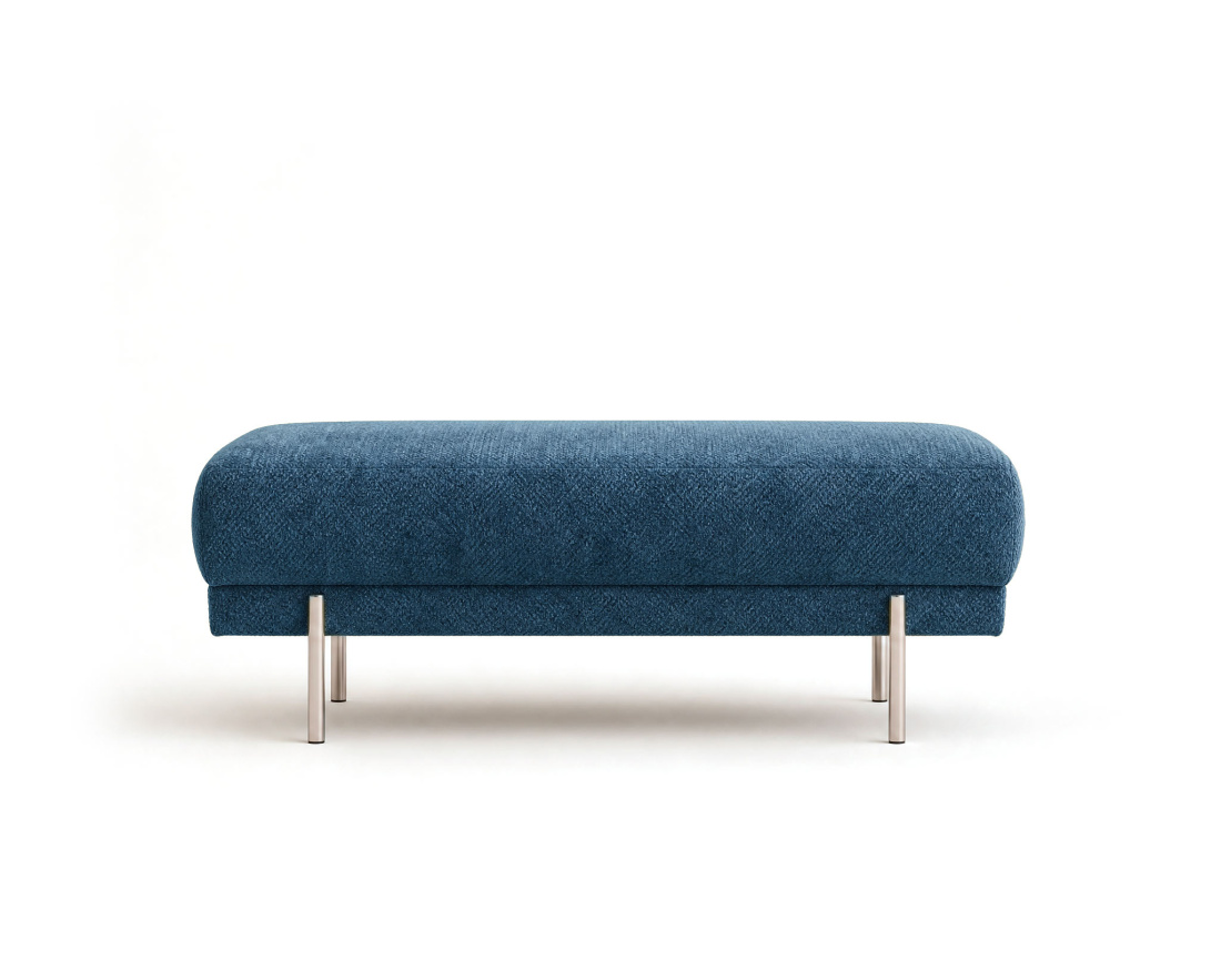 Pouf GABIN en velours texturé | Best Mobilier