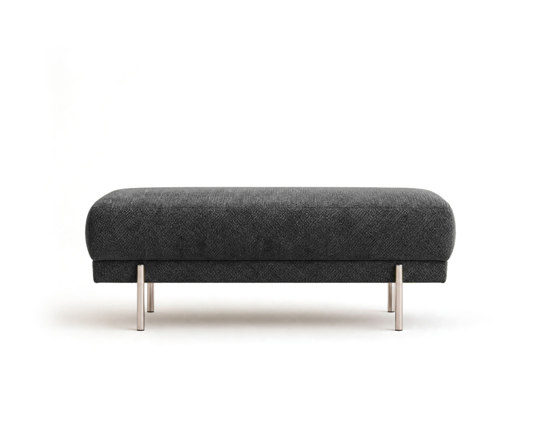 Pouf GABIN en velours texturé | Best Mobilier