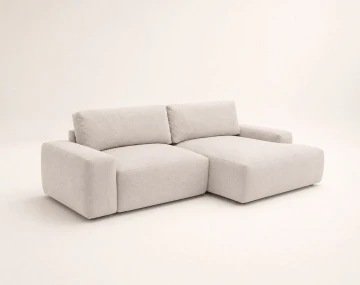 Canapé Tama d'angle droit 4 places convertible coffre tissu | Best Mobilier