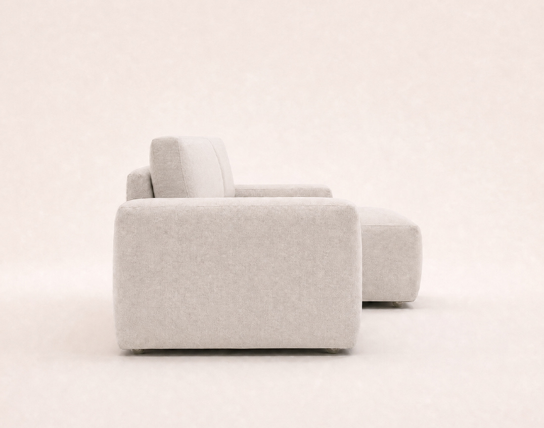 Canapé Tama d'angle droit 4 places convertible coffre tissu | Best Mobilier