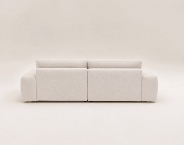 Canapé Tama d'angle droit 4 places convertible coffre tissu | Best Mobilier