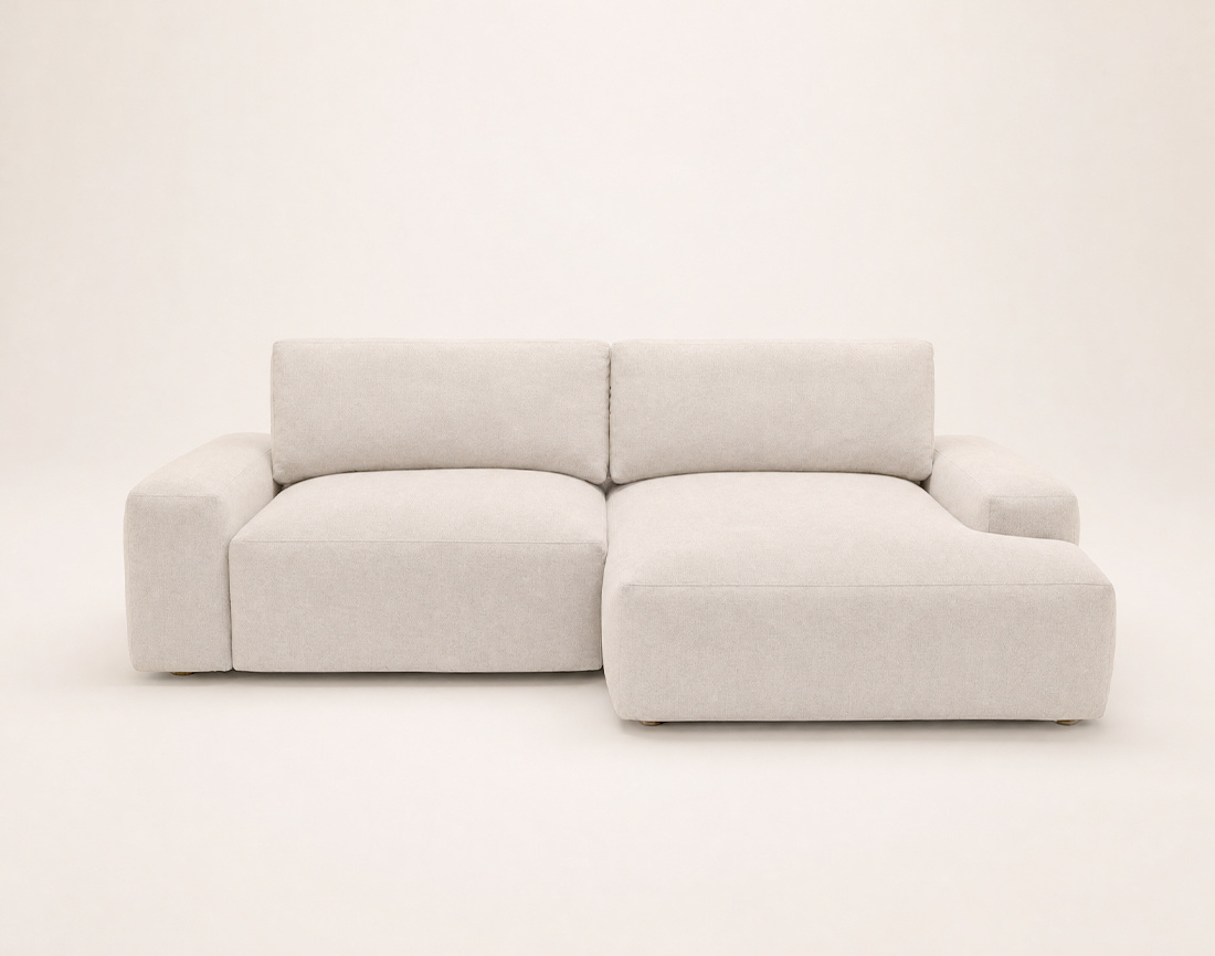 Canapé Tama d'angle droit 4 places convertible coffre tissu | Best Mobilier
