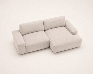 Canapé Tama d'angle droit 4 places convertible coffre tissu | Best Mobilier