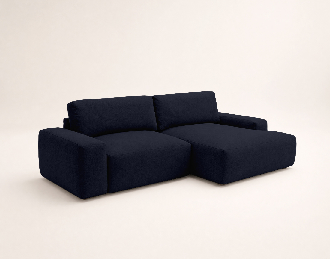 Canapé Tama d'angle droit 4 places convertible coffre tissu | Best Mobilier