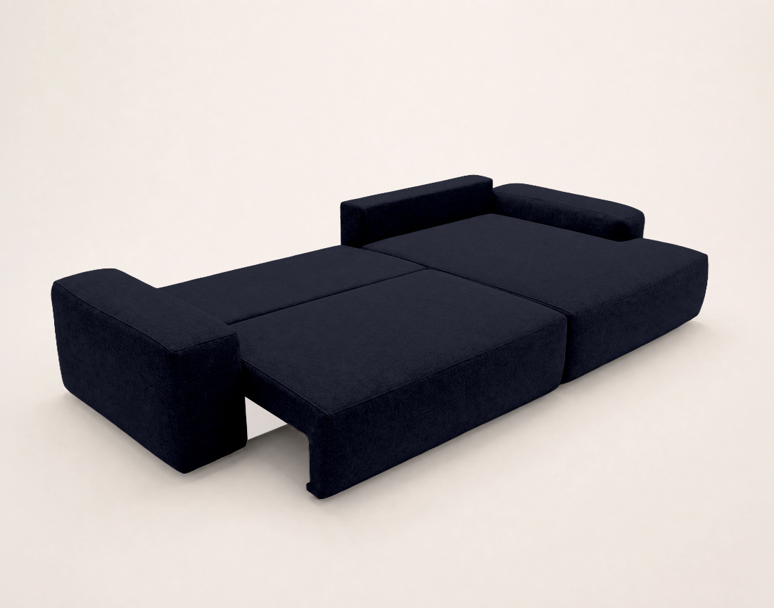 Canapé Tama d'angle droit 4 places convertible coffre tissu | Best Mobilier