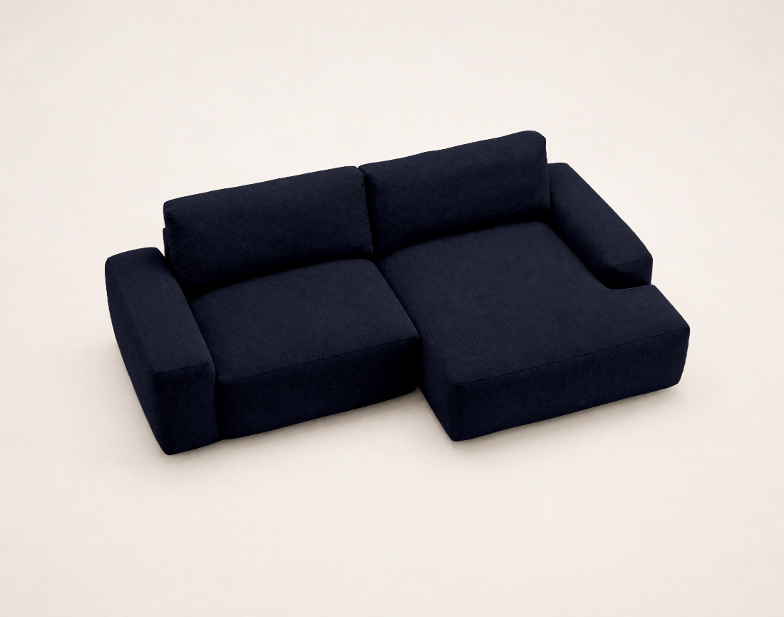Canapé Tama d'angle droit 4 places convertible coffre tissu | Best Mobilier
