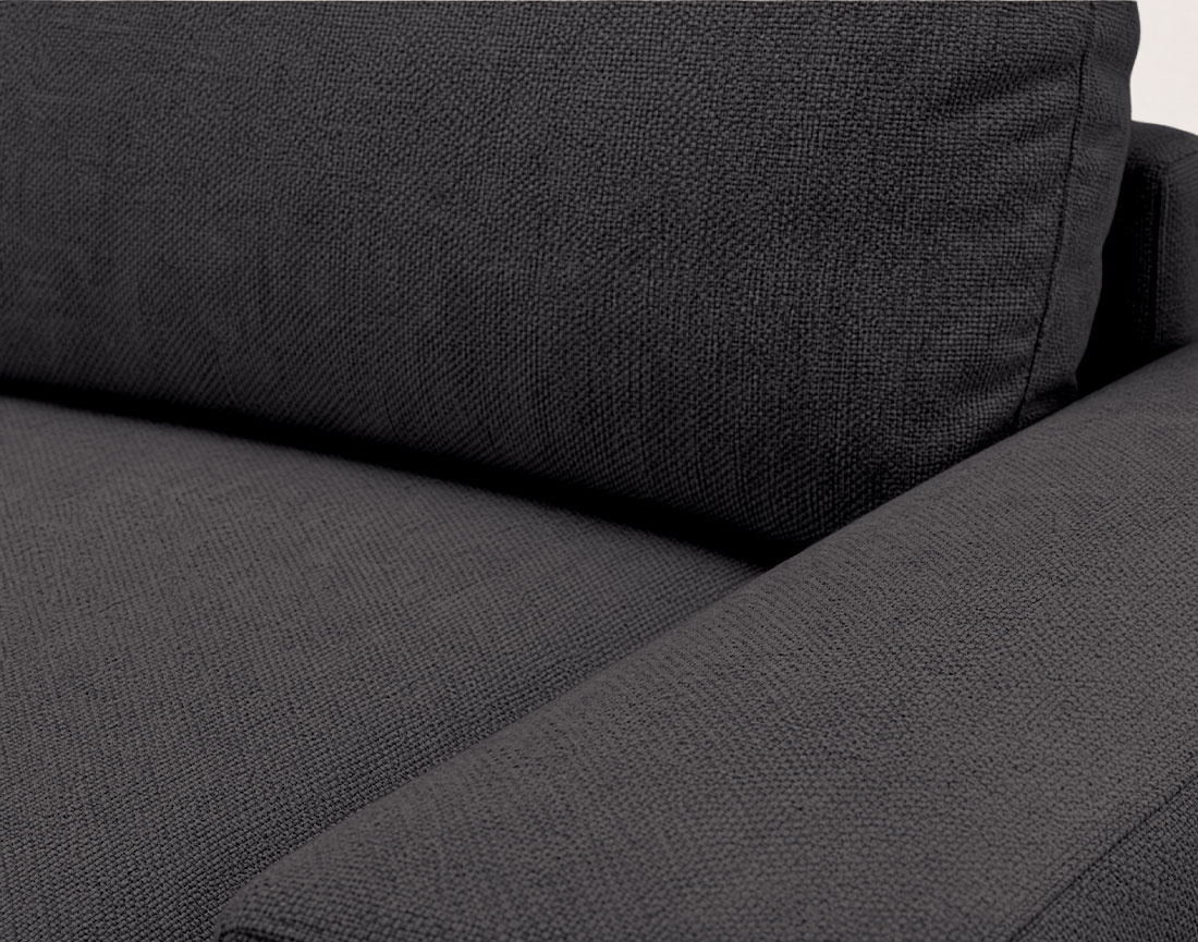 Canapé Tama d'angle droit 4 places convertible coffre tissu | Best Mobilier