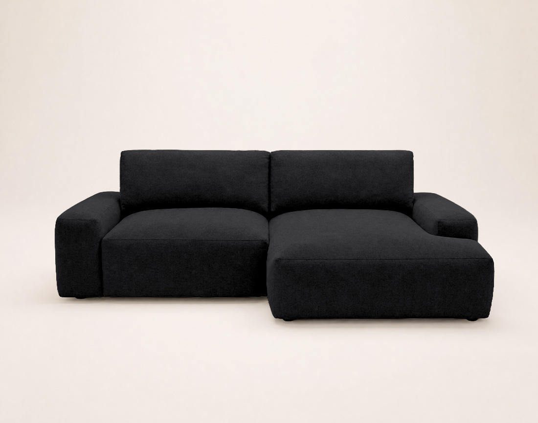 Canapé Tama d'angle droit 4 places convertible coffre tissu | Best Mobilier