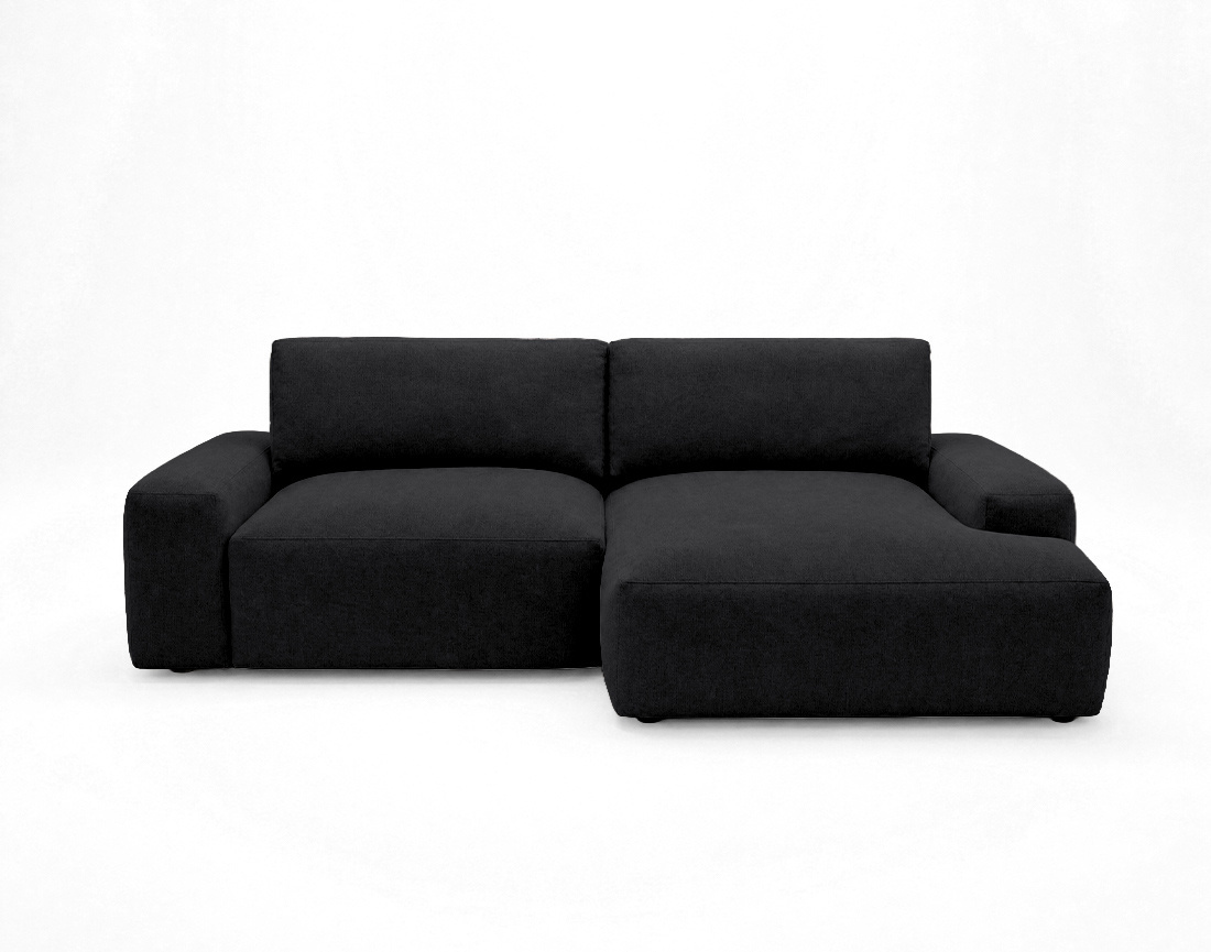 Canapé Tama d'angle droit 4 places convertible coffre tissu | Best Mobilier