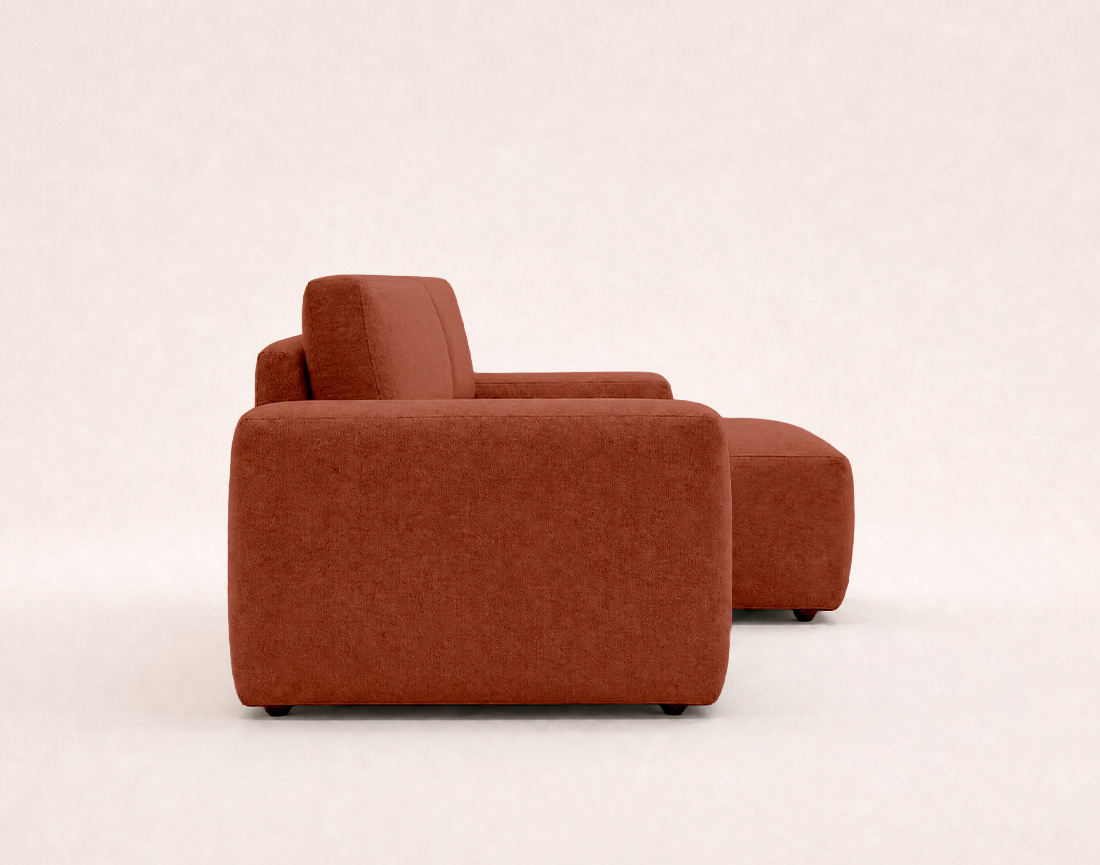 Canapé Tama d'angle droit 4 places convertible coffre tissu | Best Mobilier