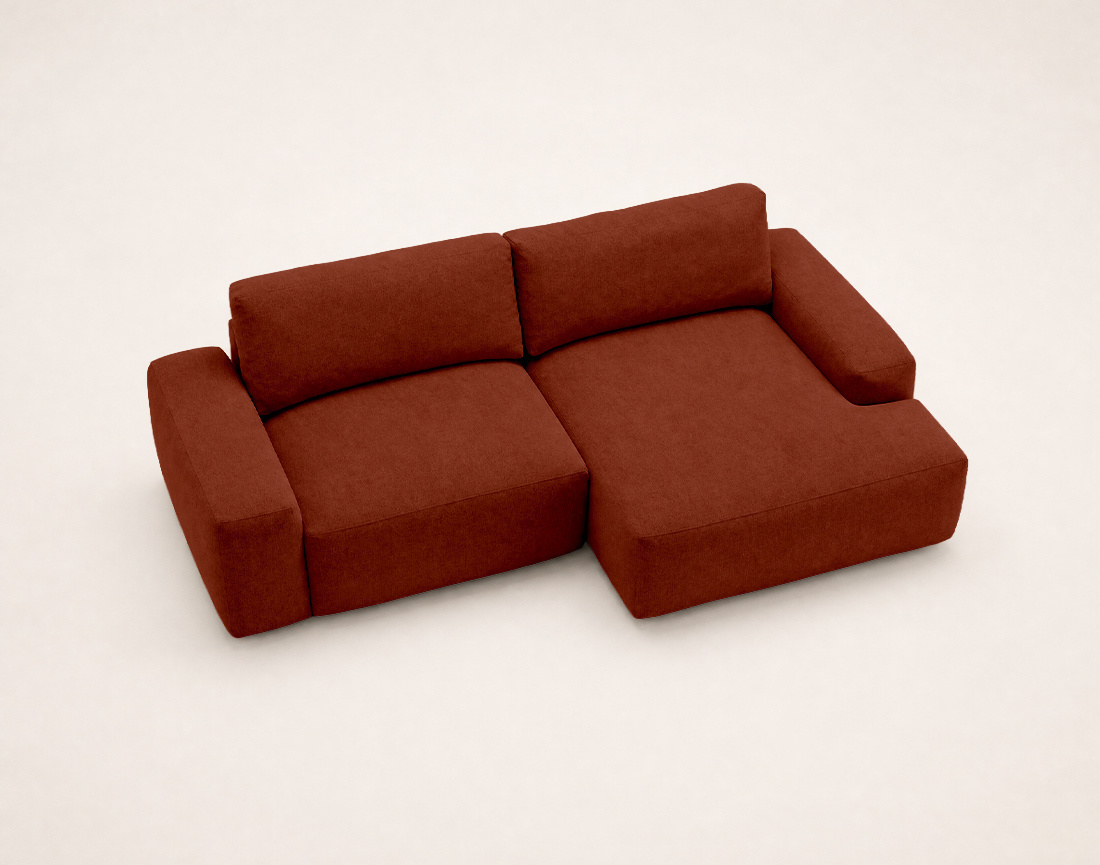 Canapé Tama d'angle droit 4 places convertible coffre tissu | Best Mobilier