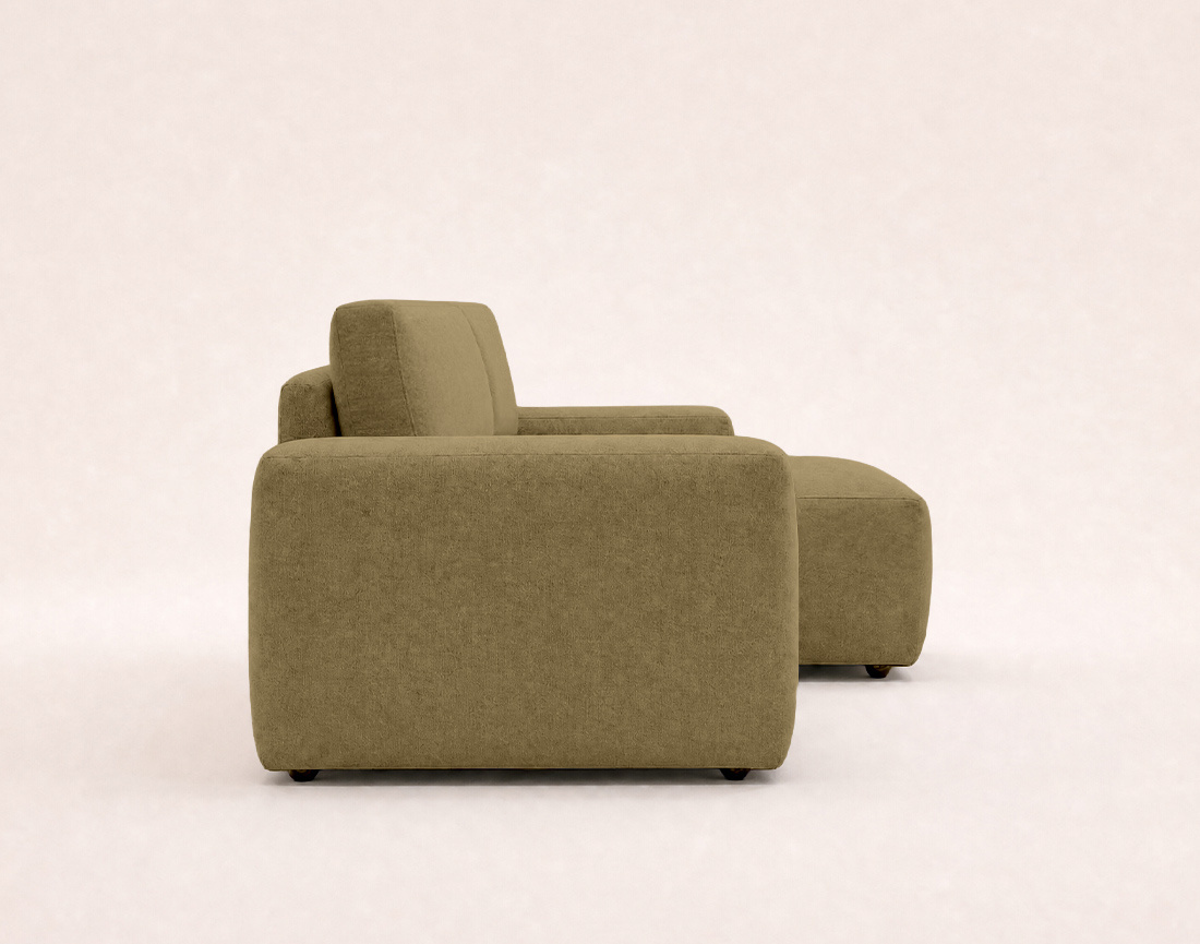 Canapé Tama d'angle droit 4 places convertible coffre tissu | Best Mobilier