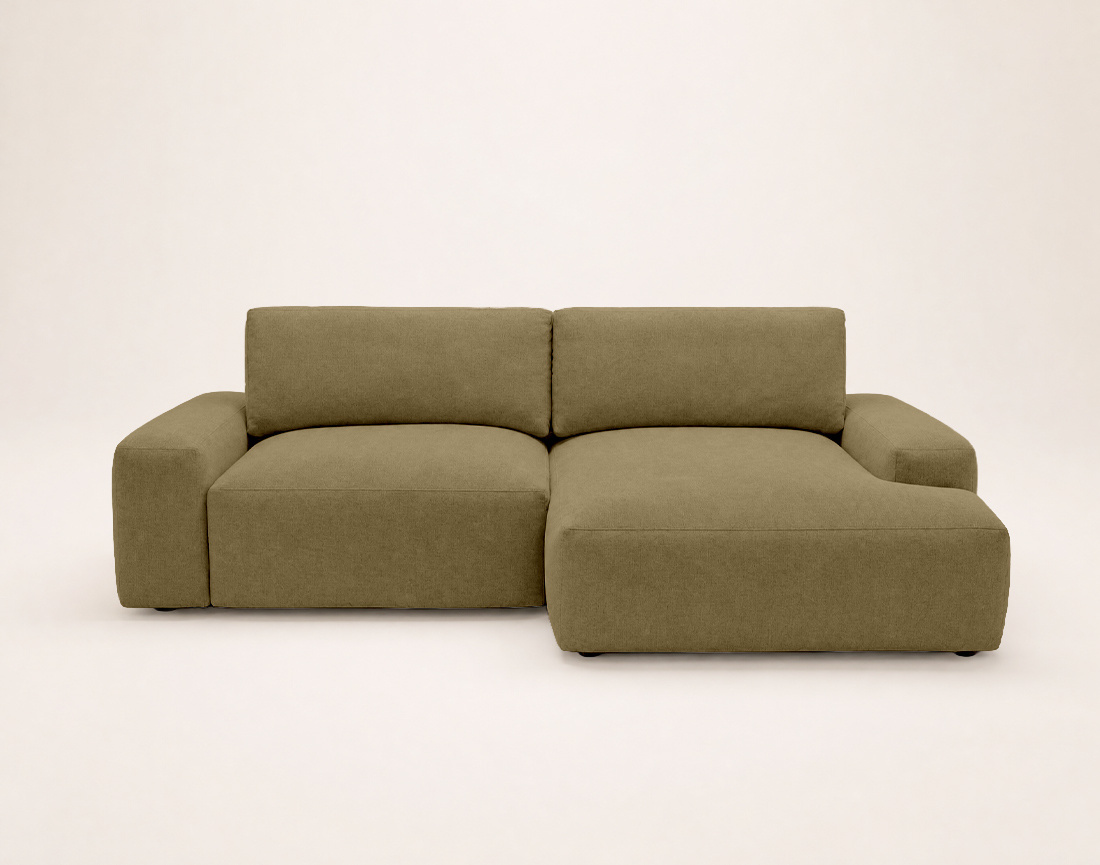 Canapé Tama d'angle droit 4 places convertible coffre tissu | Best Mobilier