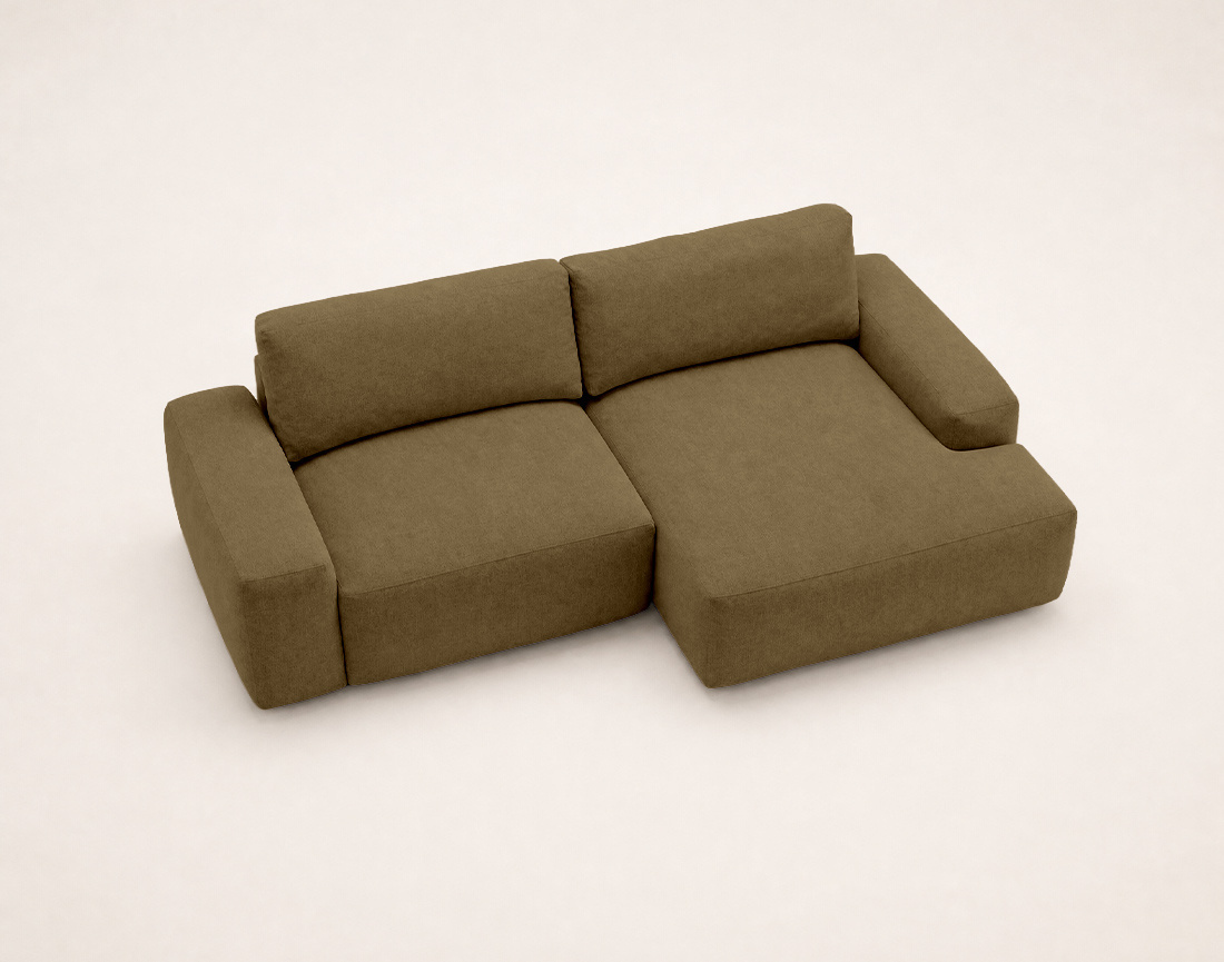 Canapé Tama d'angle droit 4 places convertible coffre tissu | Best Mobilier
