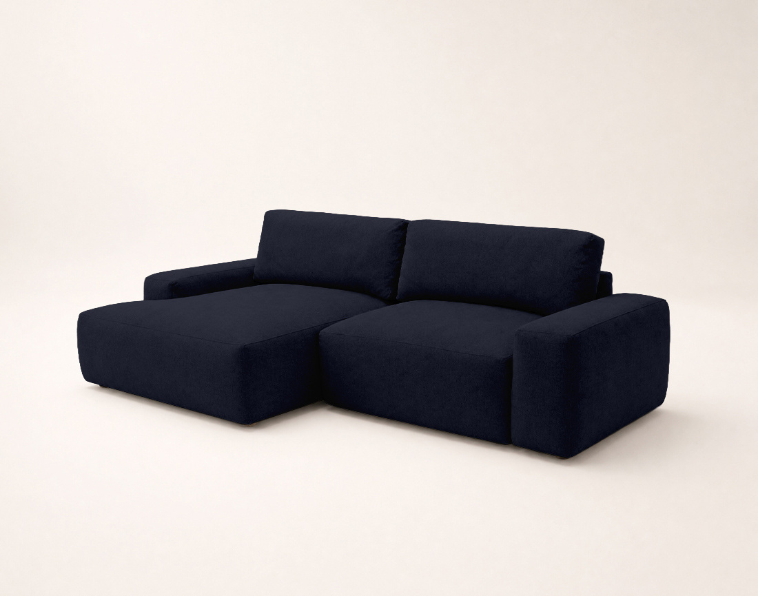 Canapé Tama d'angle gauche 4 places convertible coffre tissu | Best Mobilier