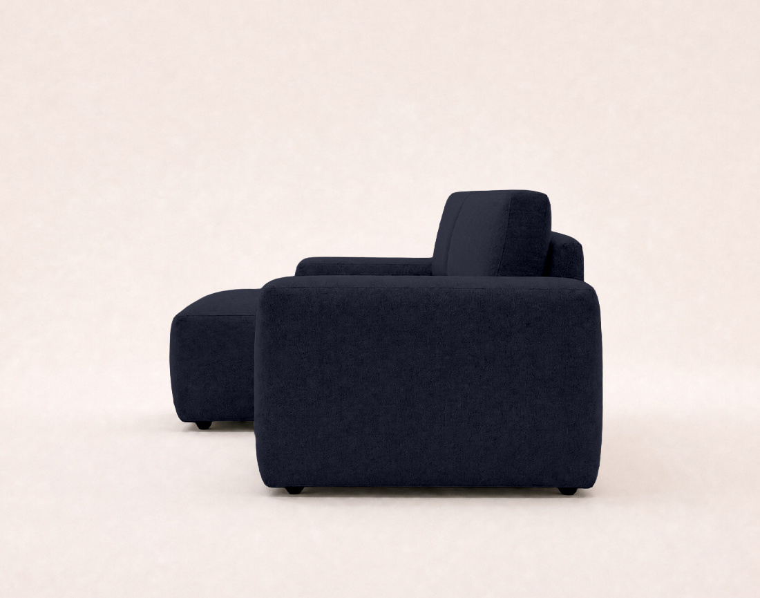 Canapé Tama d'angle gauche 4 places convertible coffre tissu | Best Mobilier