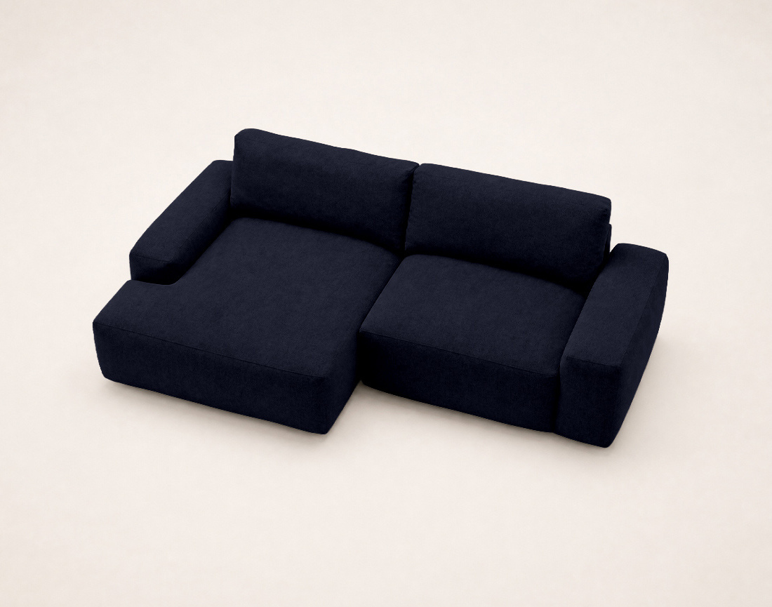 Canapé Tama d'angle gauche 4 places convertible coffre tissu | Best Mobilier