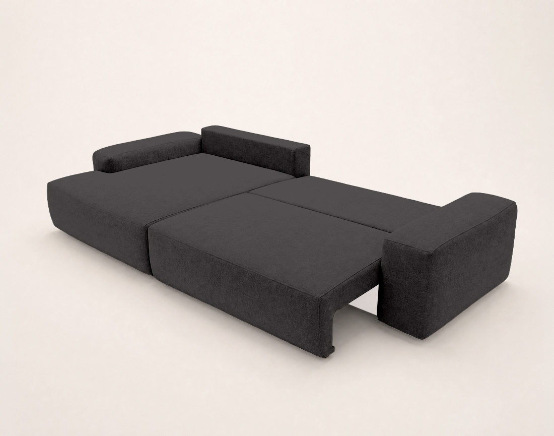 Canapé Tama d'angle gauche 4 places convertible coffre tissu | Best Mobilier
