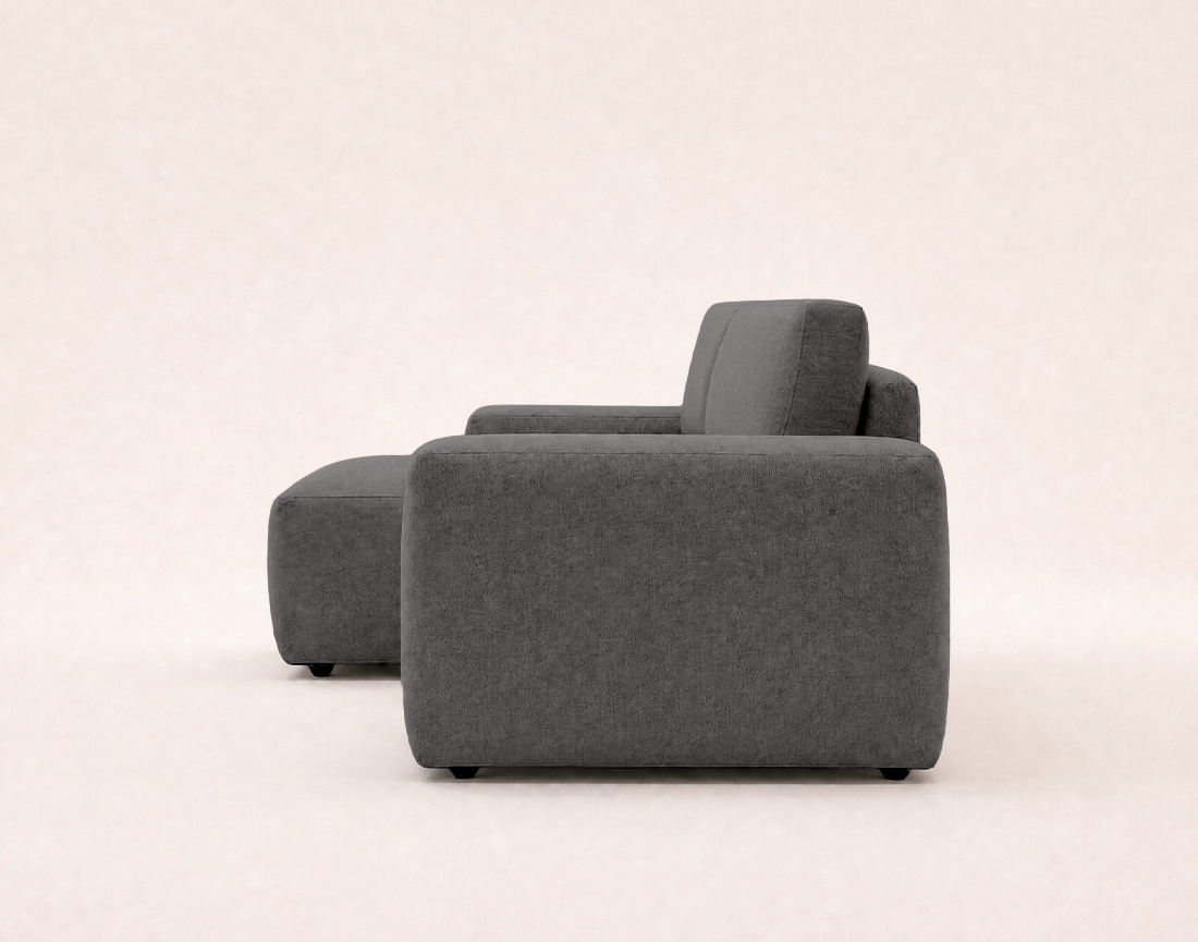 Canapé Tama d'angle gauche 4 places convertible coffre tissu | Best Mobilier