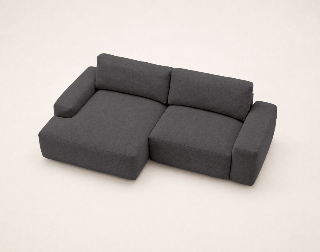 Canapé Tama d'angle gauche 4 places convertible coffre tissu | Best Mobilier