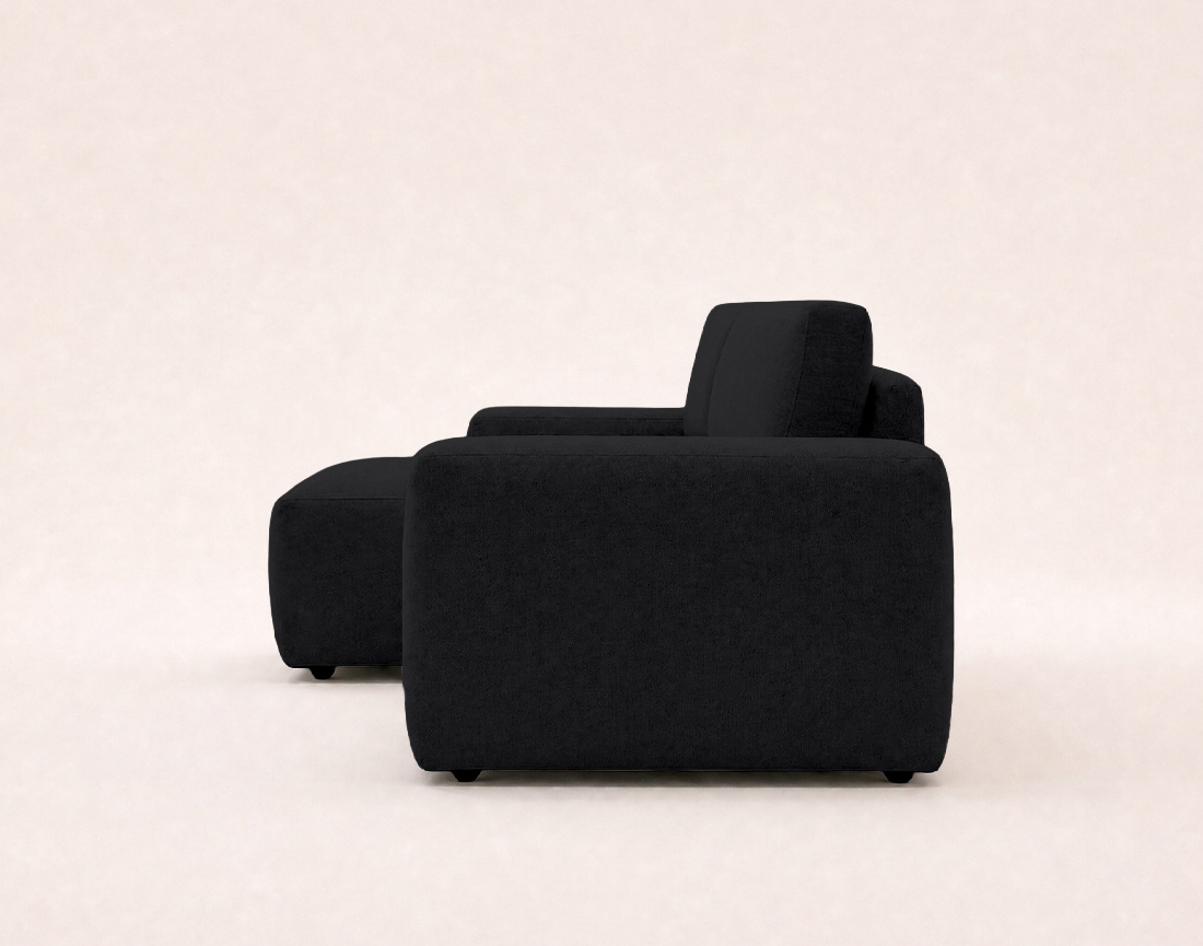 Canapé Tama d'angle gauche 4 places convertible coffre tissu | Best Mobilier
