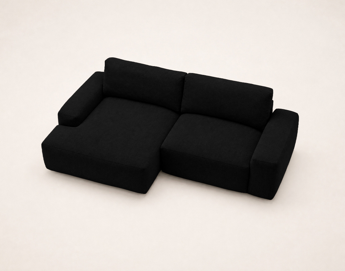 Canapé Tama d'angle gauche 4 places convertible coffre tissu | Best Mobilier