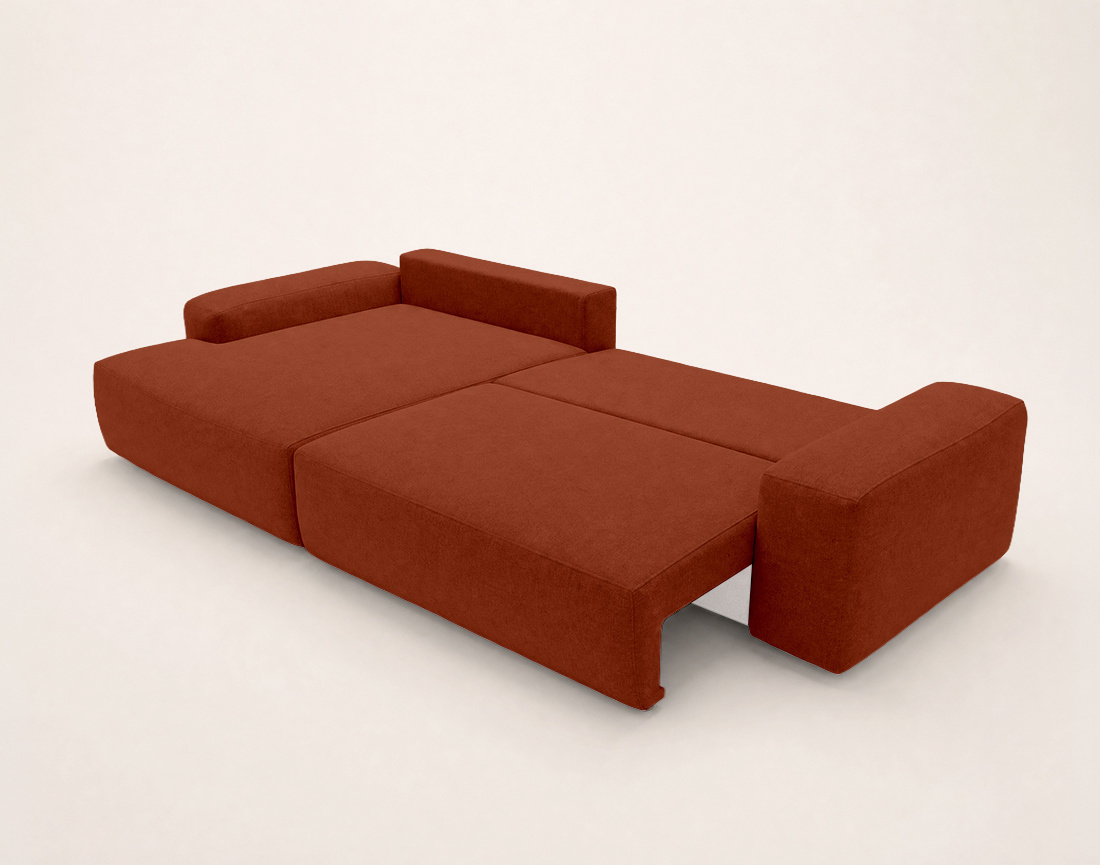 Canapé Tama d'angle gauche 4 places convertible coffre tissu | Best Mobilier