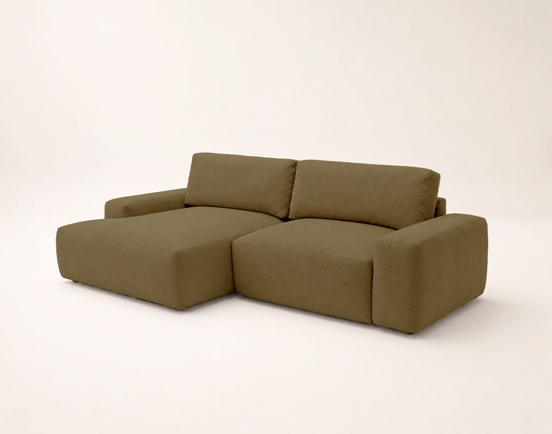 Canapé Tama d'angle gauche 4 places convertible coffre tissu | Best Mobilier