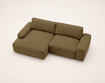 Canapé Tama d'angle gauche 4 places convertible coffre tissu | Best Mobilier