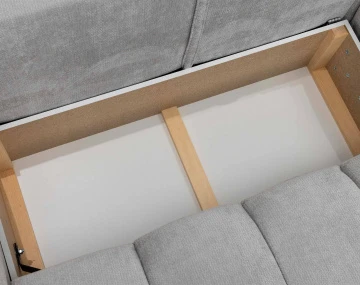 Canapé d'angle AMBROISE droit 4 places convertible coffre velours texturé | Best Mobilier