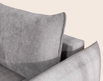Canapé d'angle AMBROISE droit 4 places convertible coffre velours texturé | Best Mobilier
