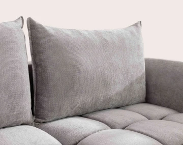 Canapé d'angle AMBROISE droit 4 places convertible coffre velours texturé | Best Mobilier