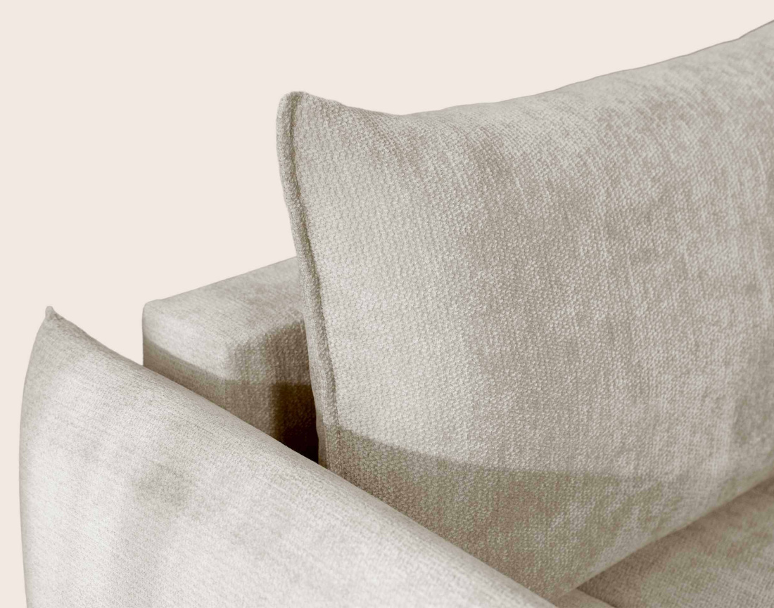 Canapé d'angle AMBROISE gauche 4 places convertible coffre velours texturé | Best Mobilier