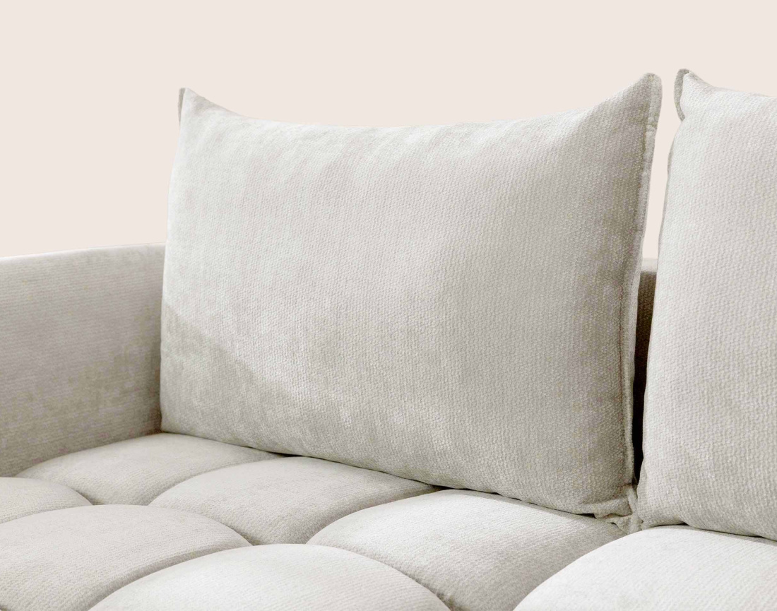 Canapé d'angle AMBROISE gauche 4 places convertible coffre velours texturé | Best Mobilier