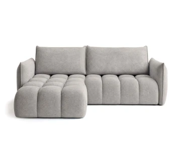 Canapé d'angle AMBROISE gauche 4 places convertible coffre velours texturé | Best Mobilier