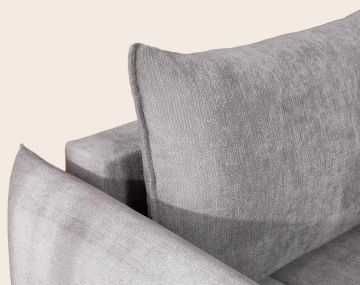 Canapé d'angle AMBROISE gauche 4 places convertible coffre velours texturé | Best Mobilier