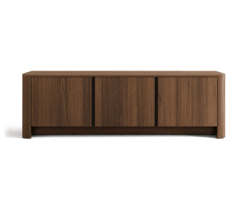 Meuble tv YOURI168 cm effet noyer 3 portes | Best Mobilier